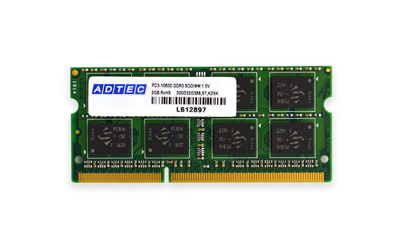 メモリー/RAM アドテック DDR3 1066/PC3-8500 SO-DIMM 4GB ADS8500N-4G-
