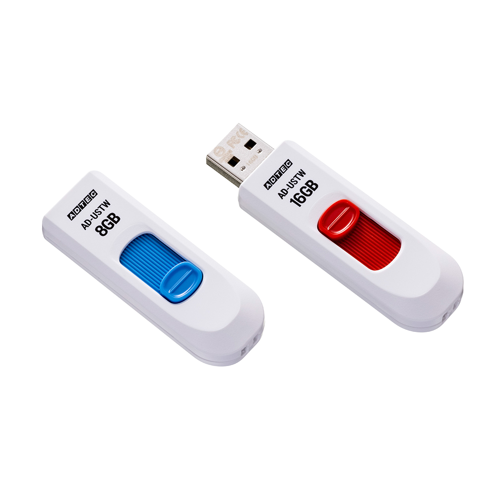 まとめ）アドテック USB2.0スライド式フラッシュメモリ 16GB ホワイト